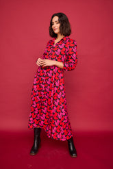 Squirrel Cascade Long Dress